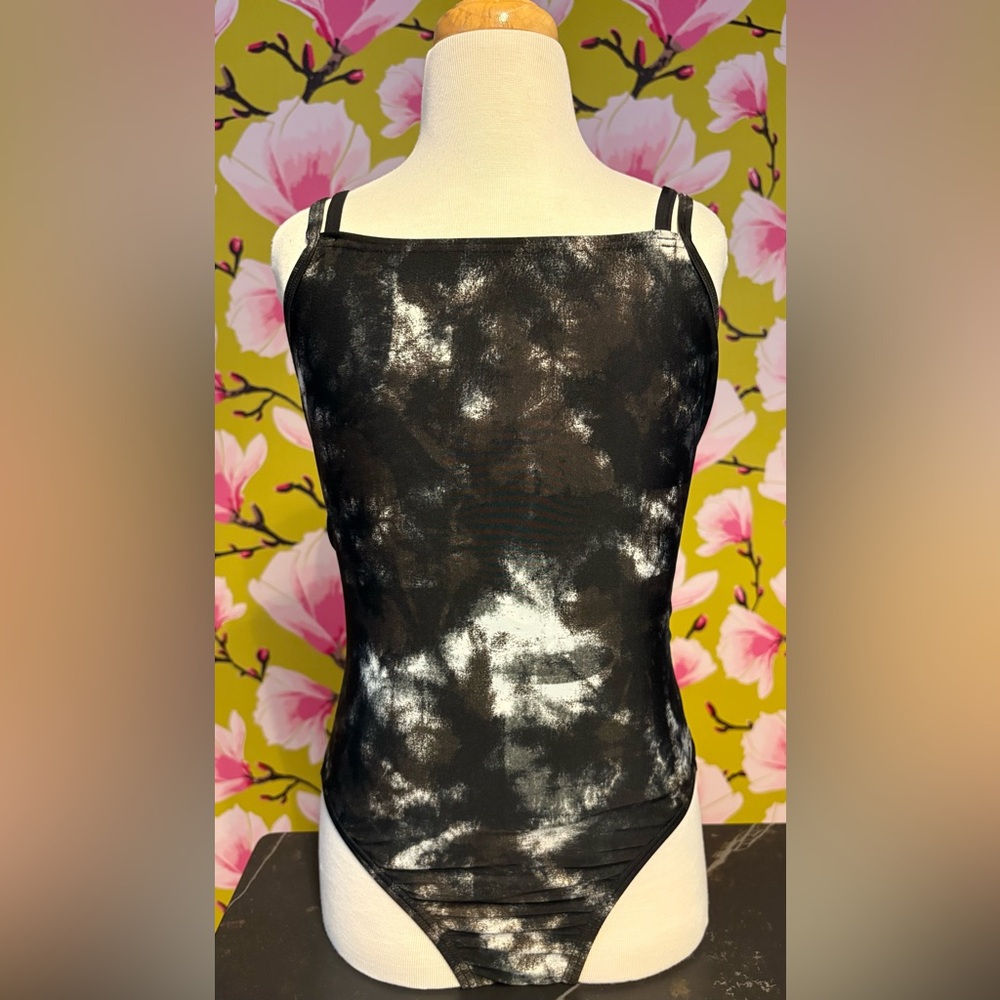 Black and White Tie-Dye Bodysuit